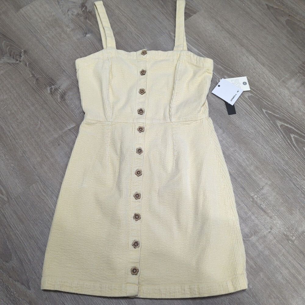 O'Neill Women's Size Small NWT Cream Colored Corduroy Short‎ Jumper Dress 439